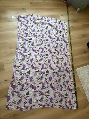 Vestopazzo - Floral Purple Leaf/Butterfly Print Scarf/Wrap NWT